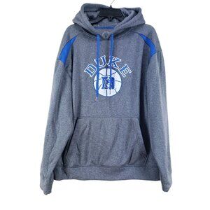 Duke Gray Mens Large Hooded Sweatshirt Loose Fit Long Sleeve Casual